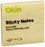 Okin Sticky Notes Yellow 75mm x 75mm x 12's pack FPISAN03Y