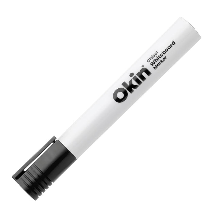Okin Whiteboard Marker Chisel Tip Black x 12's pack FPIWMCBLK