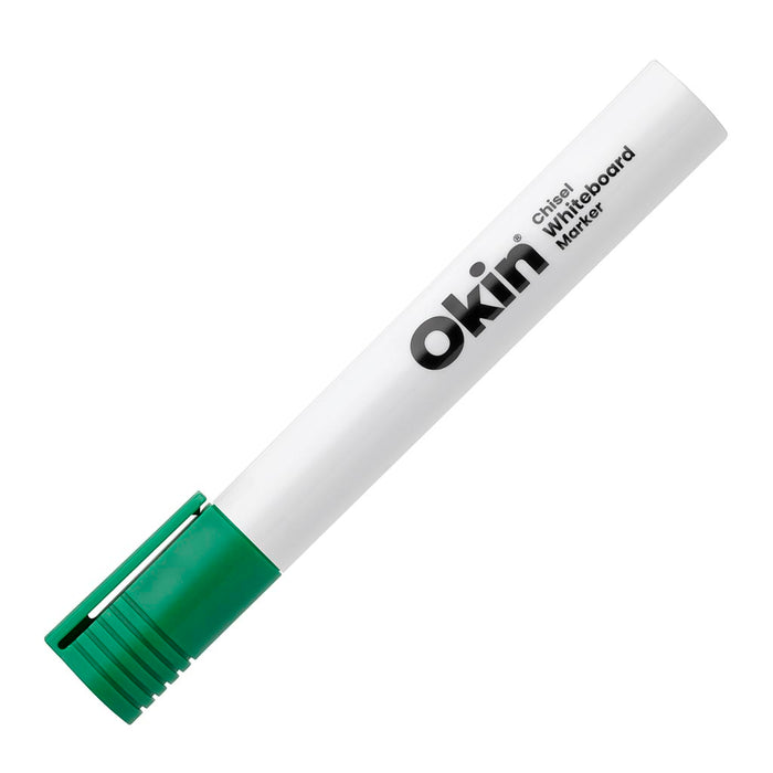 Okin Whiteboard Marker Chisel Tip Green x 12's pack FPIWMCGRN