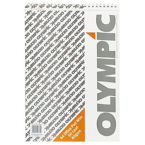 Olympic A4 Wiro Office Pads 50 Leaf CX120648