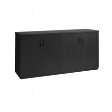 Onyx 1800mm Storage Credenza, Black Woodgrain