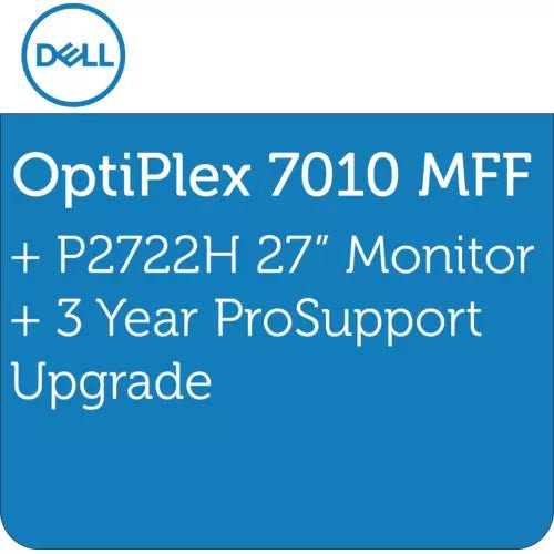 Optiplex 7010 MFF I5-3500T 16GB 516GB 1Y Basic Onsite Bundled with: P2722H 27in Monitor and Upgrade to 3 Years Prosupport IM5930877