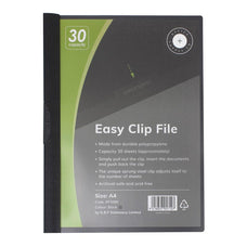OSC A4 Clip Easy 30 Sheet File Black FPRP30BK