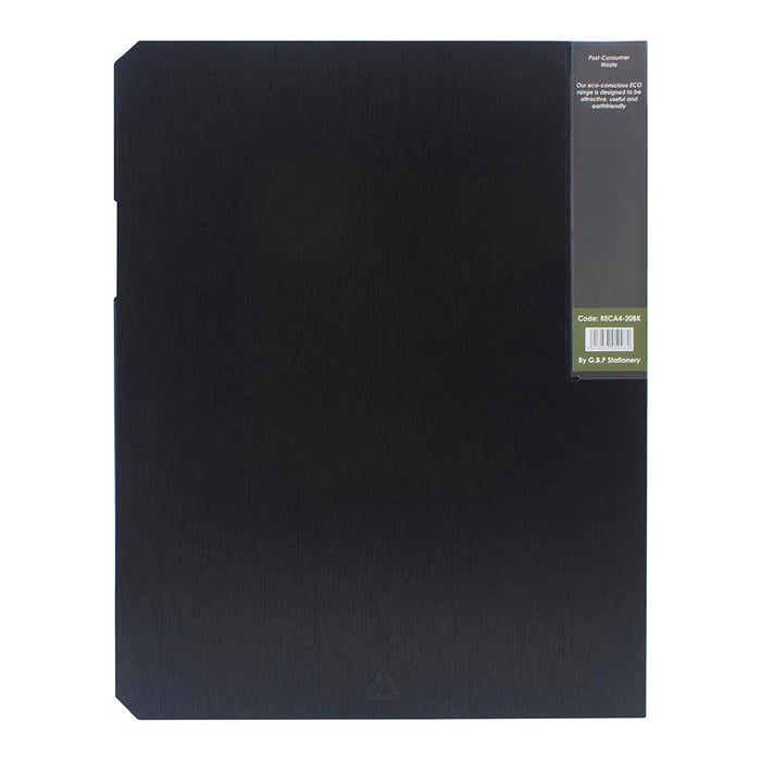 OSC A4 Eco Display Book 20 Pocket, Black Cover FPRECA4-20BK