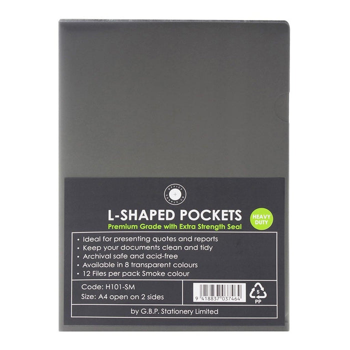 OSC A4 Smoke L Shaped Pockets 12's pack (H101-SM) FPH101464