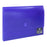 OSC Foolscap Document Velcro Closure Wallet, Purple FPDW330PU