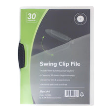 OSC Report Cover Swing Clip A4 Black FPSW30BK