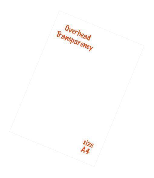 Overhead Inkjet Transparency A4 x 50's pack PUINKJETOHPA4