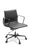 Eden Eames Replica Classic, Mid Back, Black Frame Meeting Chair - Black Leather
