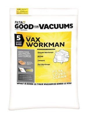 Pacvac Glide & Vax Workman Microfibre Vacuum Bag White x 5's pack MPH33469