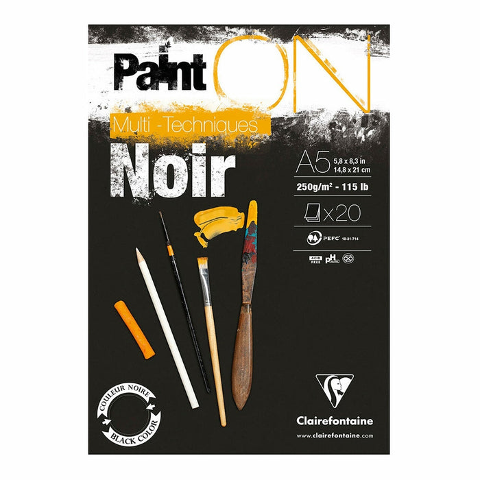 PaintON Pad Black A5 20 sheets FPC975168C