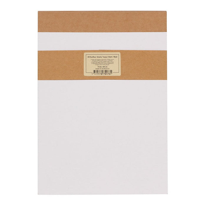 PaintON Pad Deckle Edge Assorted 17.6cm x 25cm 50 sheets FPC975173C