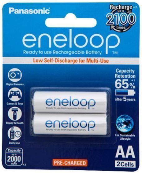 Panasonic Eneloop AA Rechargeable Batteries 2's Pack DVPA4201