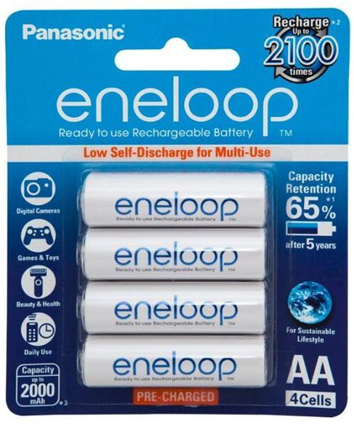 Panasonic Eneloop AA Rechargeable Batteries 4's Pack DVPA4202