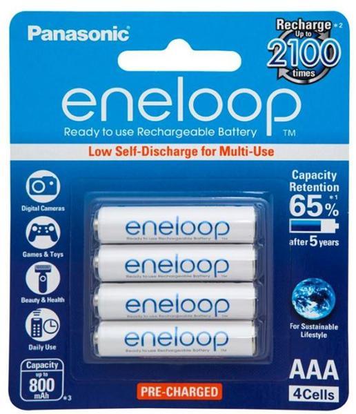 Panasonic Eneloop AAA Rechargeable Batteries 4's Pack DVPA4204