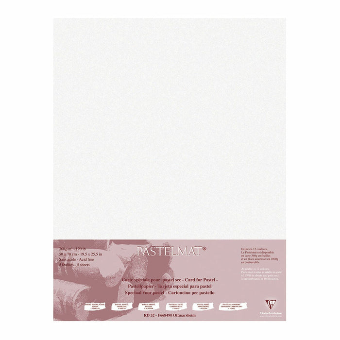 Pastelmat Paper 50cm x 70cm White - Pack of 5 FPC96010C