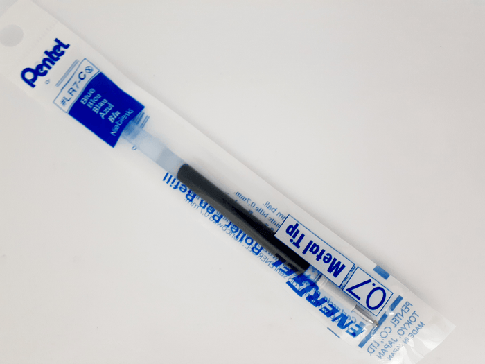 Pentel 0.7mm Gel Refill For Retractable Roller Pen - Blue (BL77) Pack of 12 AOLR7-C