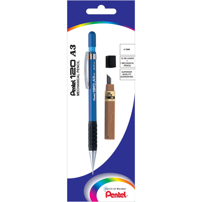 Pentel 0.7mm Mechanical Drafting Pencil Blue Barrel (XA317) AOXA317-HB