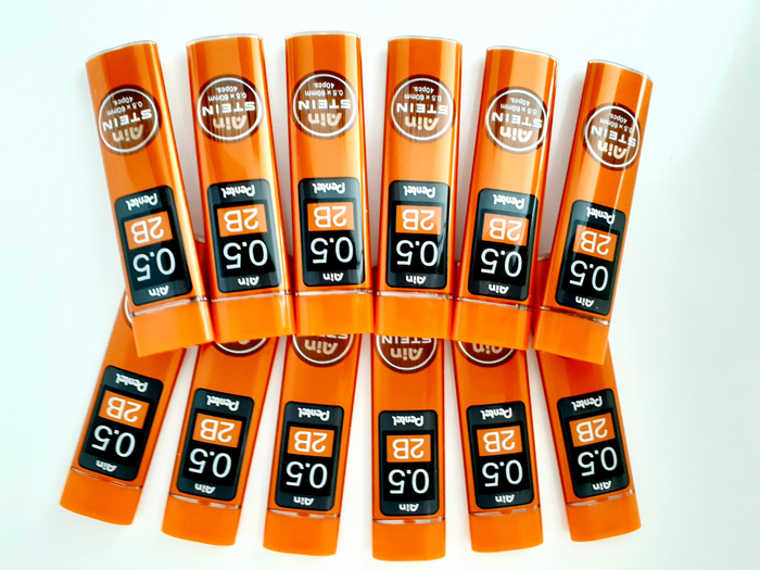 Pentel Ain Stein Refill Leads 2B 0.5mm 40's Tube x  12's pack AOC275-2B
