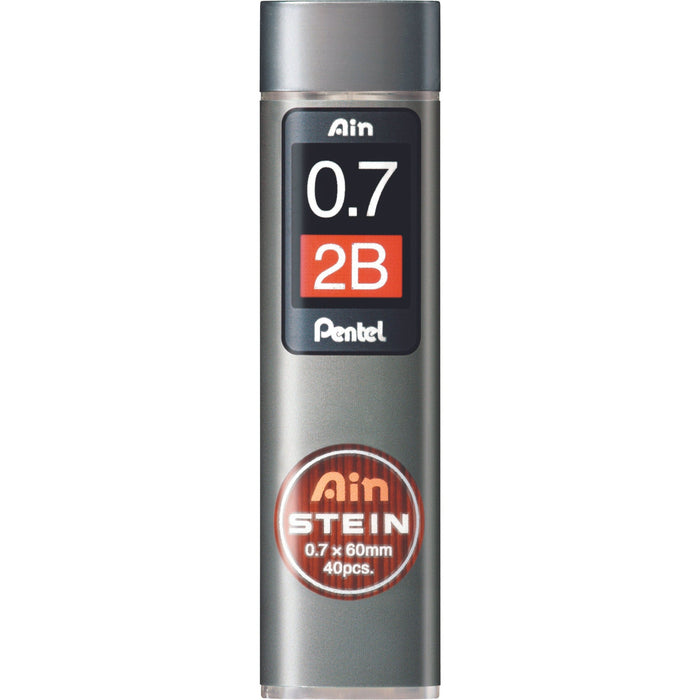 Pentel Ain Stein Refill Leads 2B 0.7mm 40's Tube x  12's pack AOC277-2B