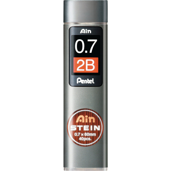 Pentel Ain Stein Refill Leads 2B 0.7mm 40's Tube x  12's pack AOC277-2B