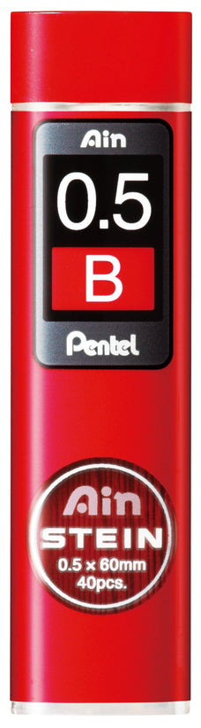 Pentel Ain Stein Refill Leads B 0.5mm 40's Tube x  12's pack AOC275-B
