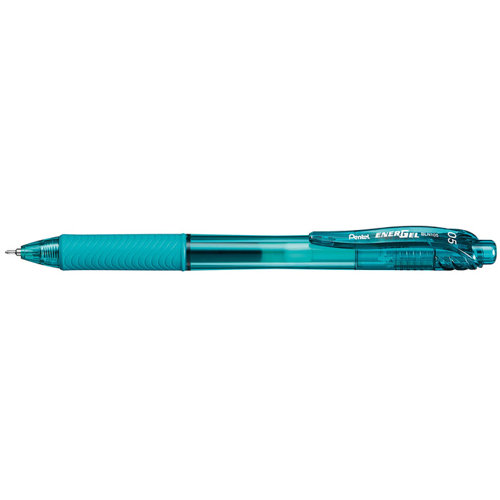 Pentel BLN105 Retractable Energel 0.5mm Gel Pen Turquoise - Pack of 12 AOBLN105-S3