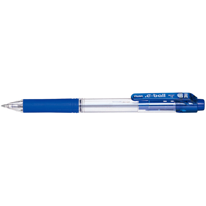 Pentel E-Ball Ballpoint Pen, 0.7mm, Blue, Pack of 12 AOBK127-C