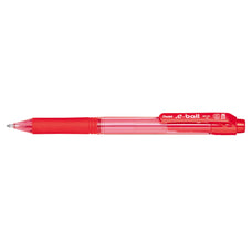 Pentel E-Ball Ballpoint Pen Retractable BK130 1.0mm Red (Pack of 12) AOBK130-B