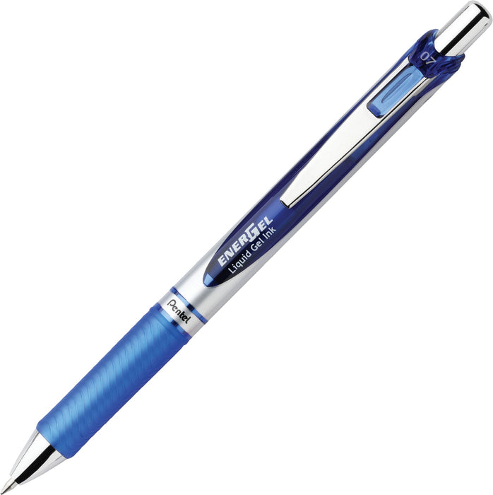 Pentel Energel Gel Roller Pen Retractable BL77 0.7mm Blue - Pack of 12 AOBL77-C