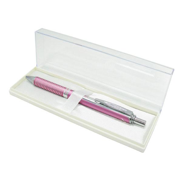 Pentel Energel Retractable 0.7mm Gel Pen + Gift Box - Black Ink / Pink Barrel AOBL407P-PBOX