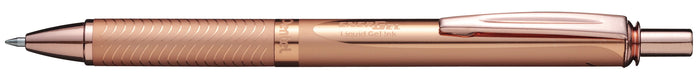 Pentel Energel Retractable 0.7mm Gel Pen + Gift Box - Black Ink / Pink Gold Barrel AOBL407PG-PBOX