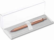 Pentel Energel Retractable 0.7mm Gel Pen + Gift Box - Black Ink / Pink Gold Barrel AOBL407PG-PBOX