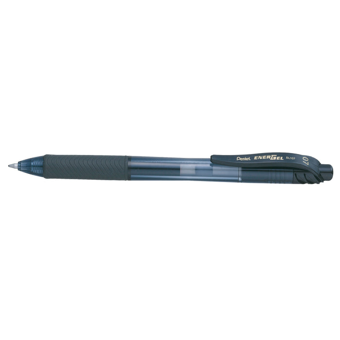 Pentel Energel-X Gel Roller Pen Retractable BL107 0.7mm Black - Pack of 12 AOBL107-A