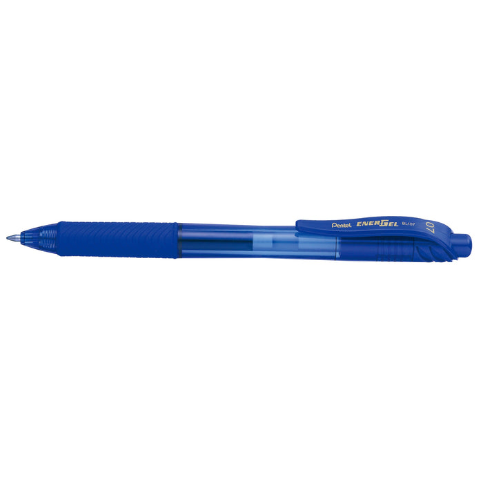 Pentel Energel-X Gel Roller Pen Retractable BL107 0.7mm Blue - Pack of 12 AOBL107-C