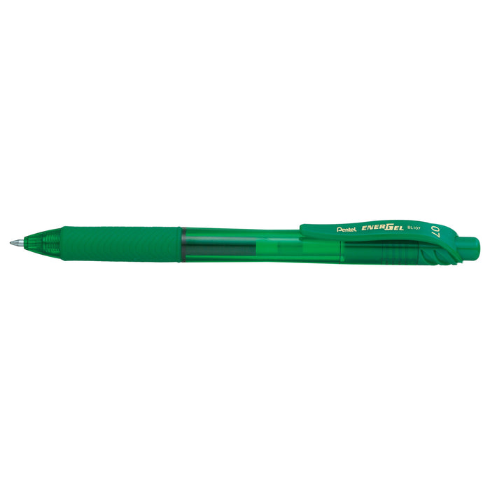 Pentel Energel-X Gel Roller Pen Retractable BL107 0.7mm Green - Pack of 12 AOBL107-D