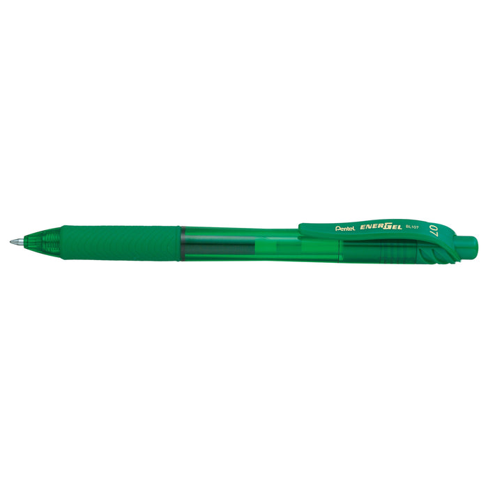 Pentel Energel-X Gel Roller Pen Retractable BL107 0.7mm Green - Pack of 12 AOBL107-D