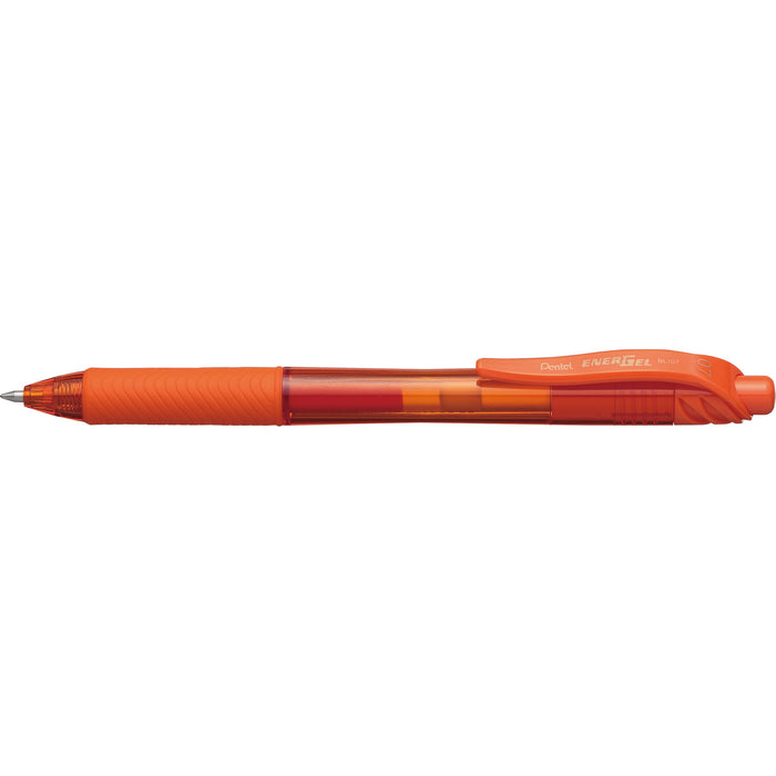 Pentel Energel-X Gel Roller Pen Retractable BL107 0.7mm Orange - Pack of 12 AOBL107-F