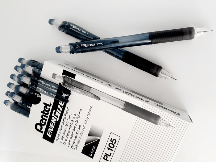 Pentel Energel-X Mechanical Pencil 0.5mm Black Barrel - Pack of 12 (PL105) AOPL105-A