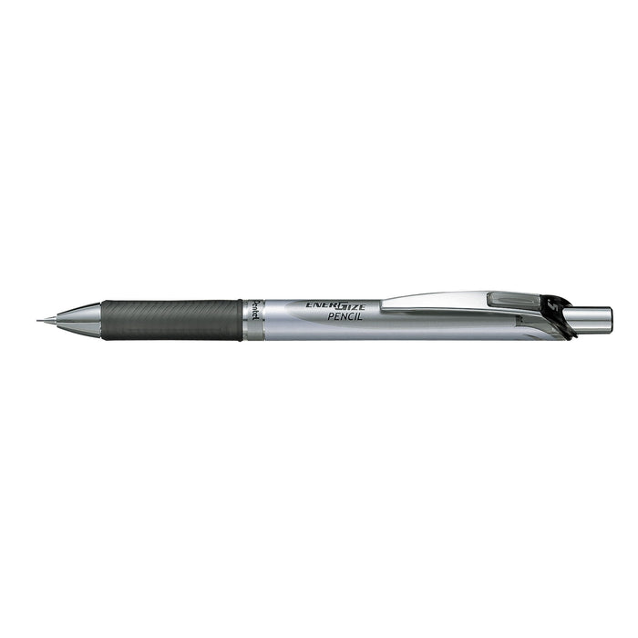 Pentel Energize Mechanical Pencil Pl75 Silver Barrel 0.5mm Black - Pack of 12 AOPL75-A