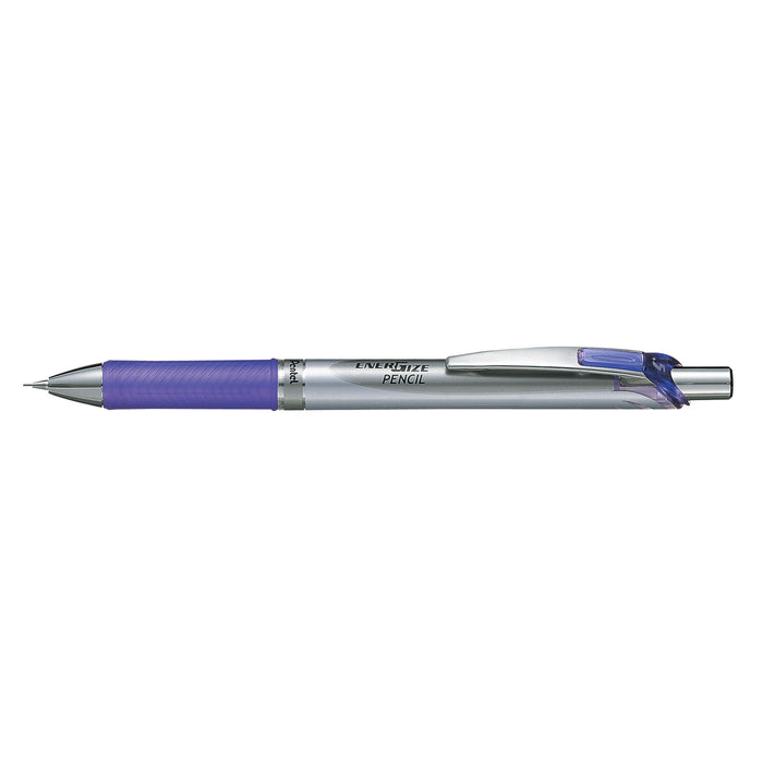 Pentel Energize Mechanical Pencil Pl75 Silver Barrel 0.5mm Violet - Pack of 12 AOPL75-V