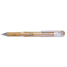 Pentel Hybrid Gel Grip Dx Gell Roller Pen Stick K230 1.0mm Gold - Pack of 12 AOK230-X