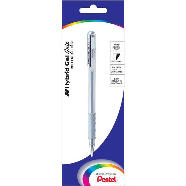 Pentel Hybrid Gel Metallic Silver Pen AOXK118M-Z