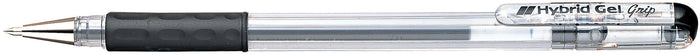Pentel K116 Hybrid Gel Grip Roller Pen 0.6mm Black - Pack of 12 AOK116-A