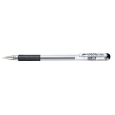 Pentel K116 Hybrid Gel Grip Roller Pen 0.6mm Black - Pack of 12 AOK116-A
