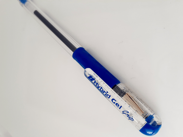 Pentel K116 Hybrid Gel Grip Roller Pen 0.6mm Blue - Pack of 12 AOK116-C