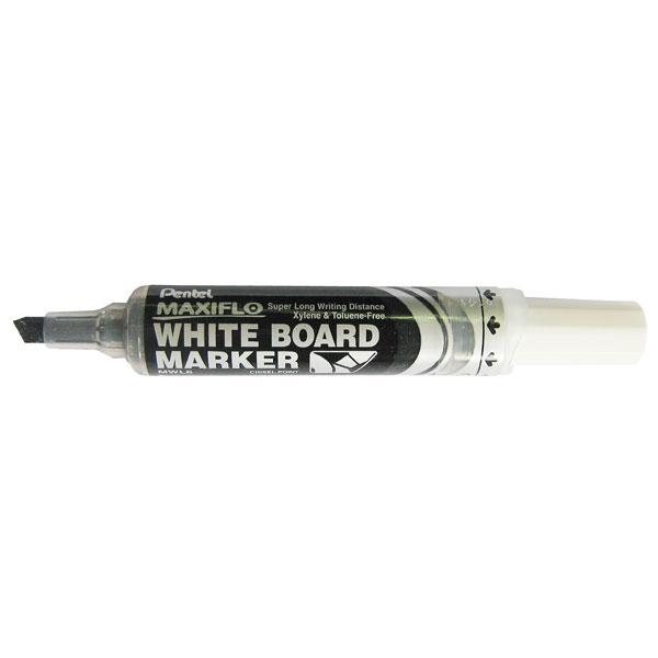 Pentel Maxiflo Whiteboard Marker Chisel Tip Black AOMWL6-A