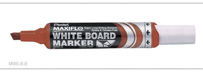 Pentel Maxiflo Whiteboard Marker Chisel Tip Brown AOMWL6-E