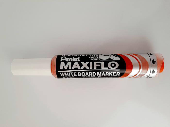 Pentel Maxiflo Whiteboard Marker Chisel Tip Orange AOMWL6-F