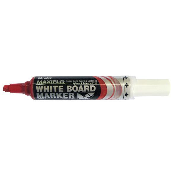 Pentel Maxiflo Whiteboard Marker Chisel Tip Red AOMWL6-B
